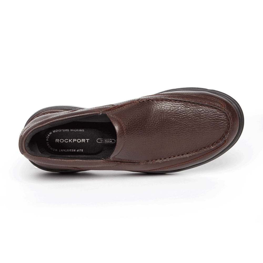 Rockport Slip-On For Mens Dark Brown - ProWalker Eureka Plus - OU5126439